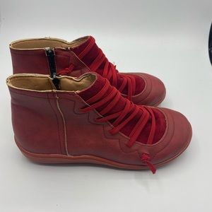 Red Elven Faire Cosplay Fae Bootie Size 6